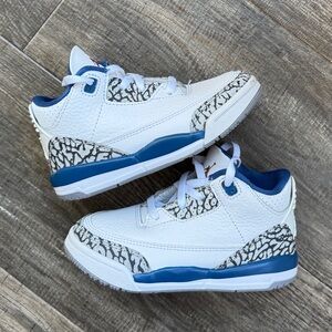 Jordan 3 retro wizards blue white 9c